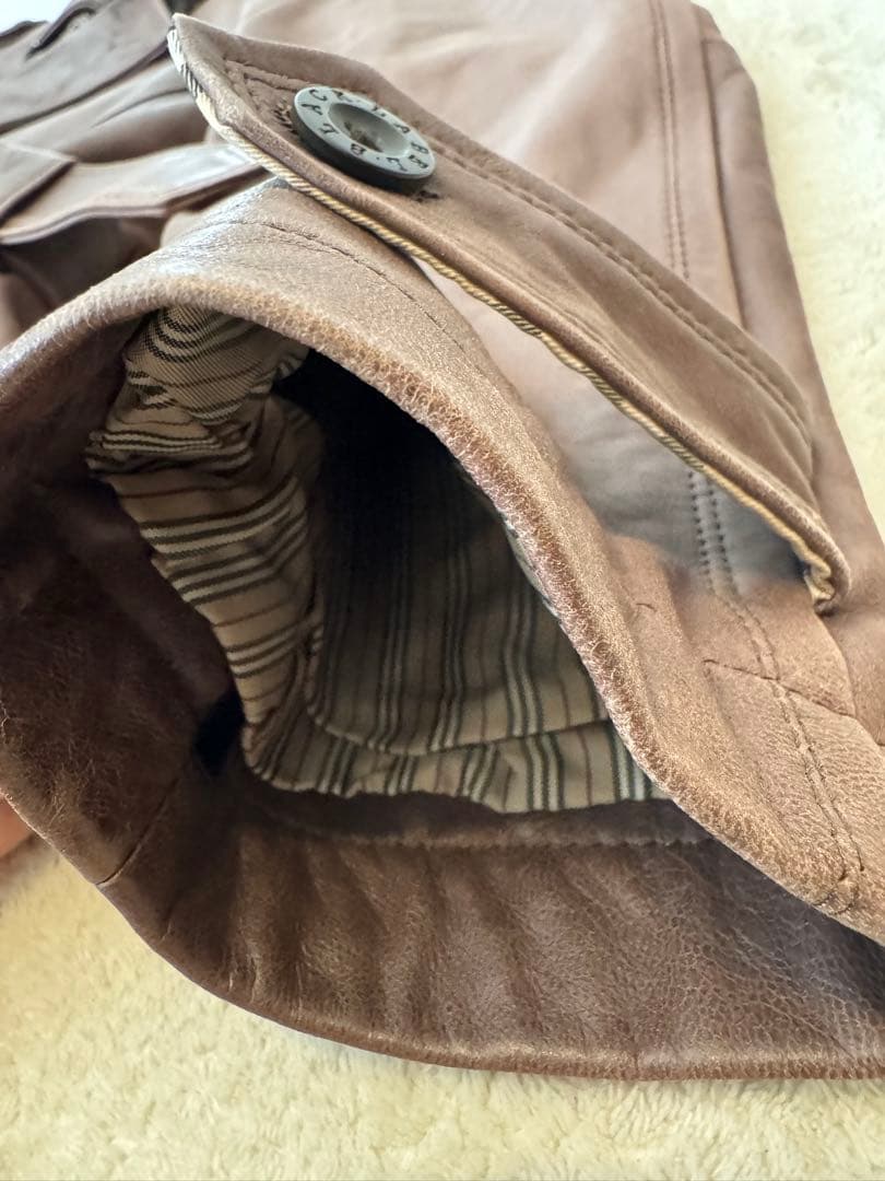 【年末Sale】バーバリーブラックレーベル ラムレザー コート（size: M）