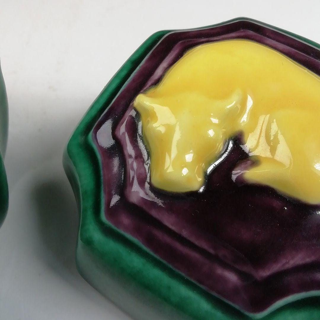 Ｗ３９　香合　『台牛』『高野昭阿弥 造』　共箱　茶道具