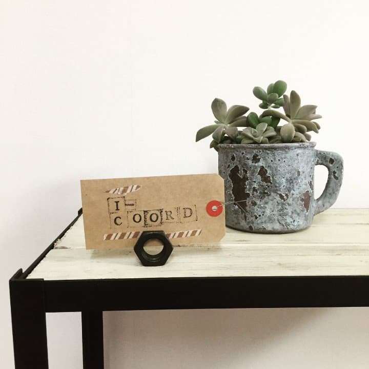 アイアンシェルフ/Iron shelf/2段/シャビー加工