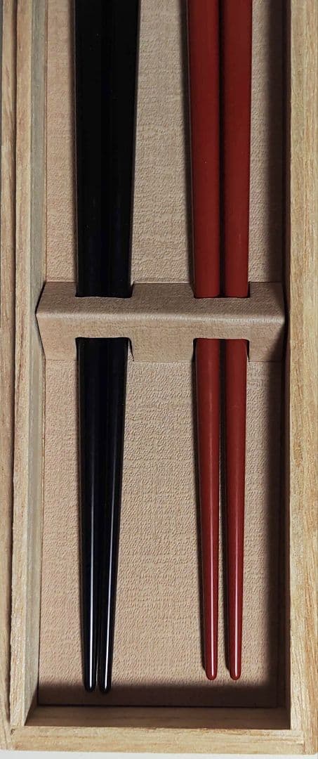 銀座夏野　輪島塗　のし　夫婦箸セット　桐箱入