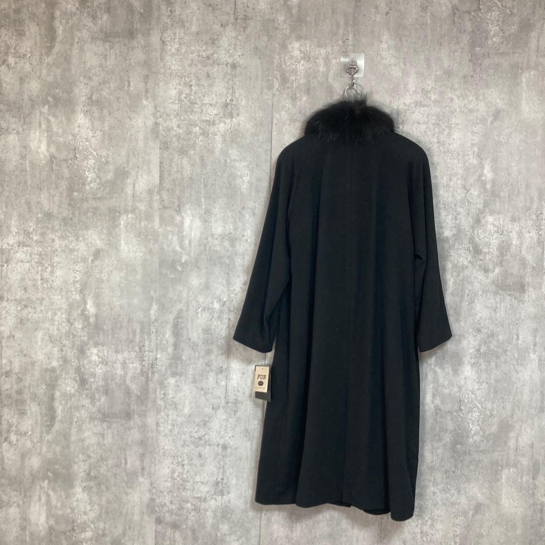 専用　新品【BELTA BUONO】カシミヤロングコート　ブルーフォックスファー