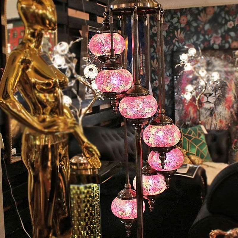 モザイクランプ トルコランプ 7灯 間接照明 フロアスタンド 143-104