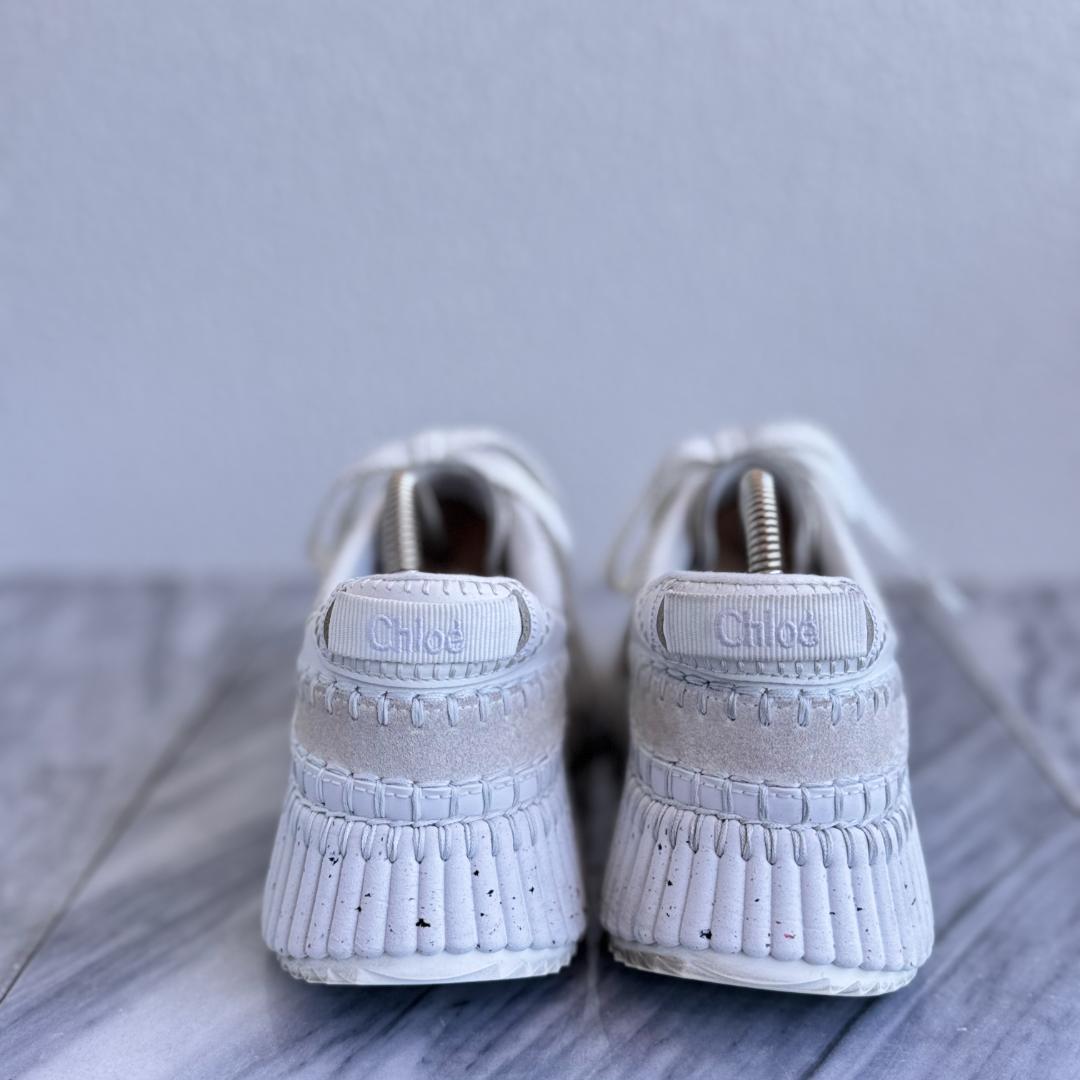 現行品Chloé クロエNAMAスニーカー 36 厚底 タキマキ着　ホワイト