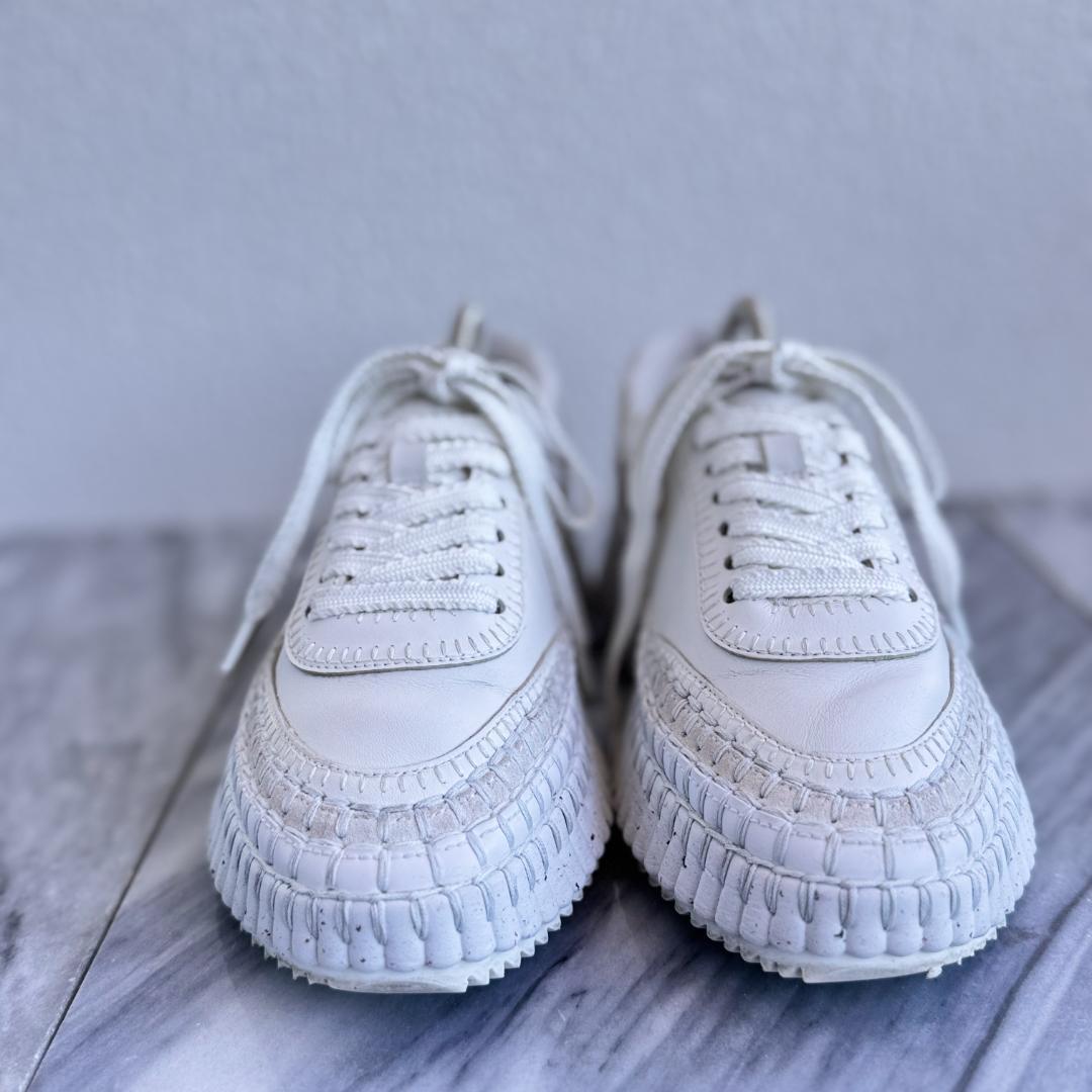 現行品Chloé クロエNAMAスニーカー 36 厚底 タキマキ着　ホワイト