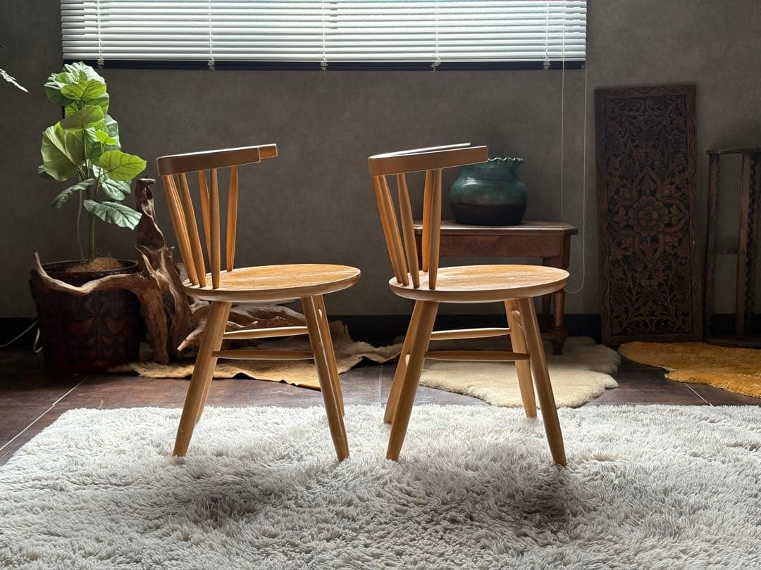 ①cherry 桜屋工業　ウィンザーチェア　アームチェア　オークレイチェア　YZ