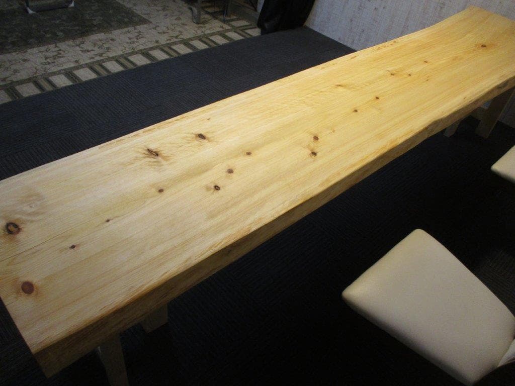 # 545 ■　檜　ヒノキ　長さ312cm　テーブル　カウンター　座卓　一枚板