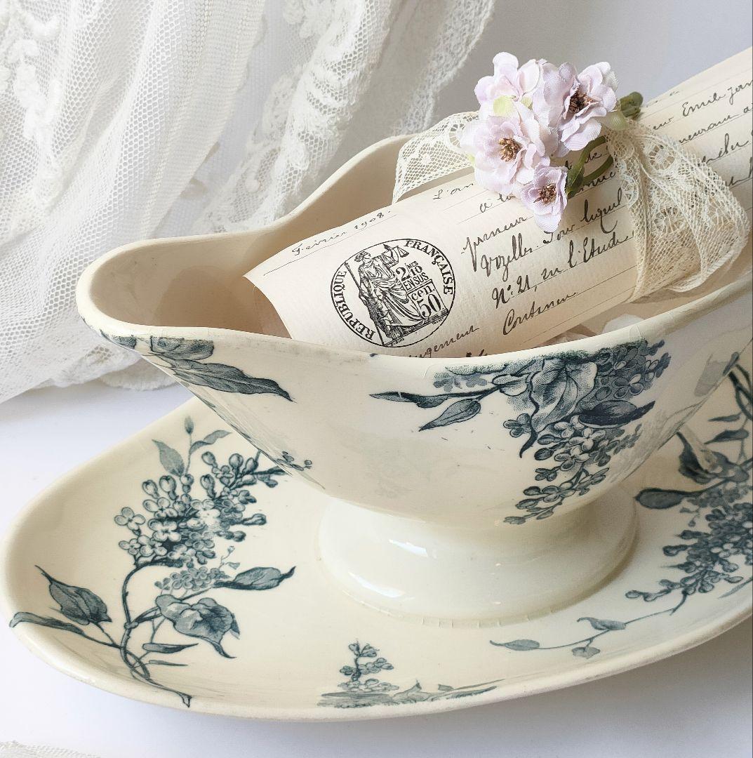 希少　美品　ジアン　LILAS 　ソーシエール　フランスアンティーク