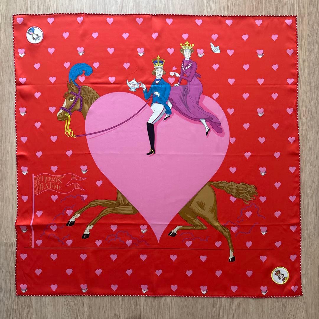 本日限定　新品　格安　エルメス　カレ70 ティータイム　77,000円　スカーフ