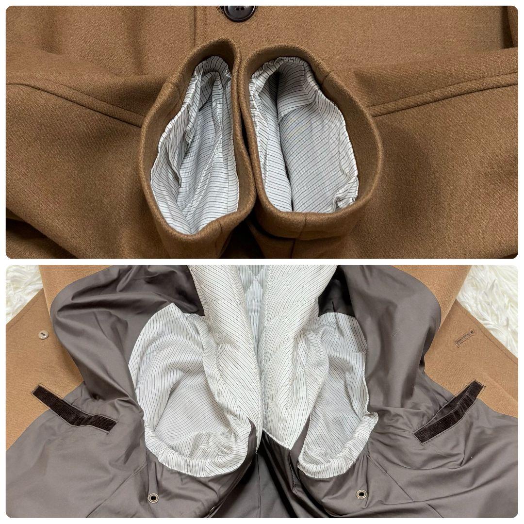 極美品 Lサイズ SUPER140 シップス ウールコート キャメル ブラウン