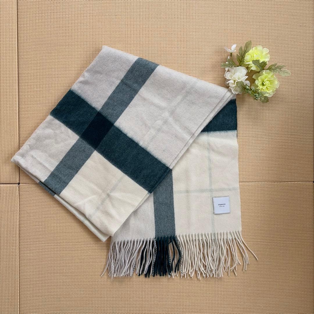 t*d様 elegancece カシミヤ100% チェック柄　大判ストール