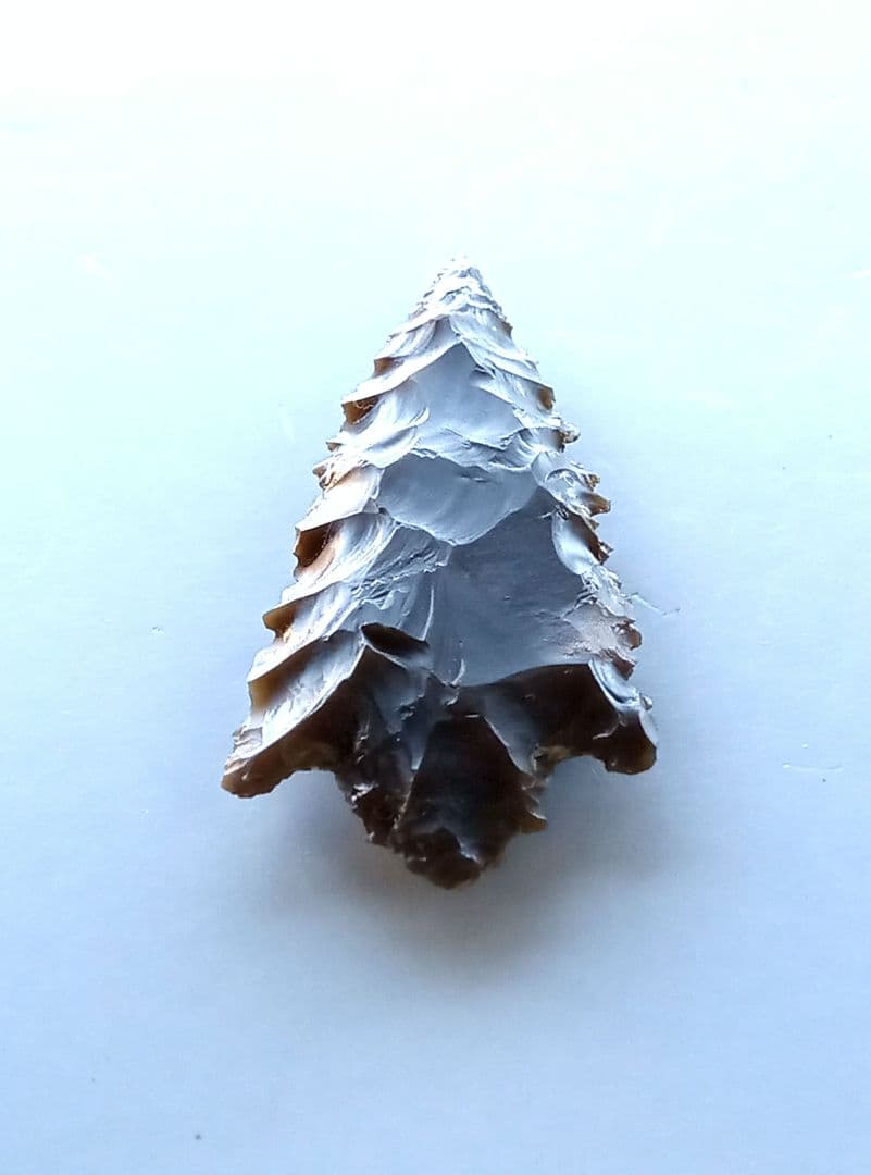 ❑ 夢の産物 ! 旧石器 371 模写 ❒  メノウ モスアゲート 石器