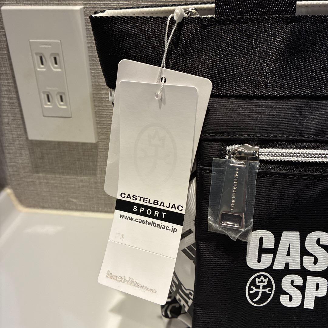 カステルバジャック ミニ トートバッグ ゴルフ BEAR総柄 ホワイト