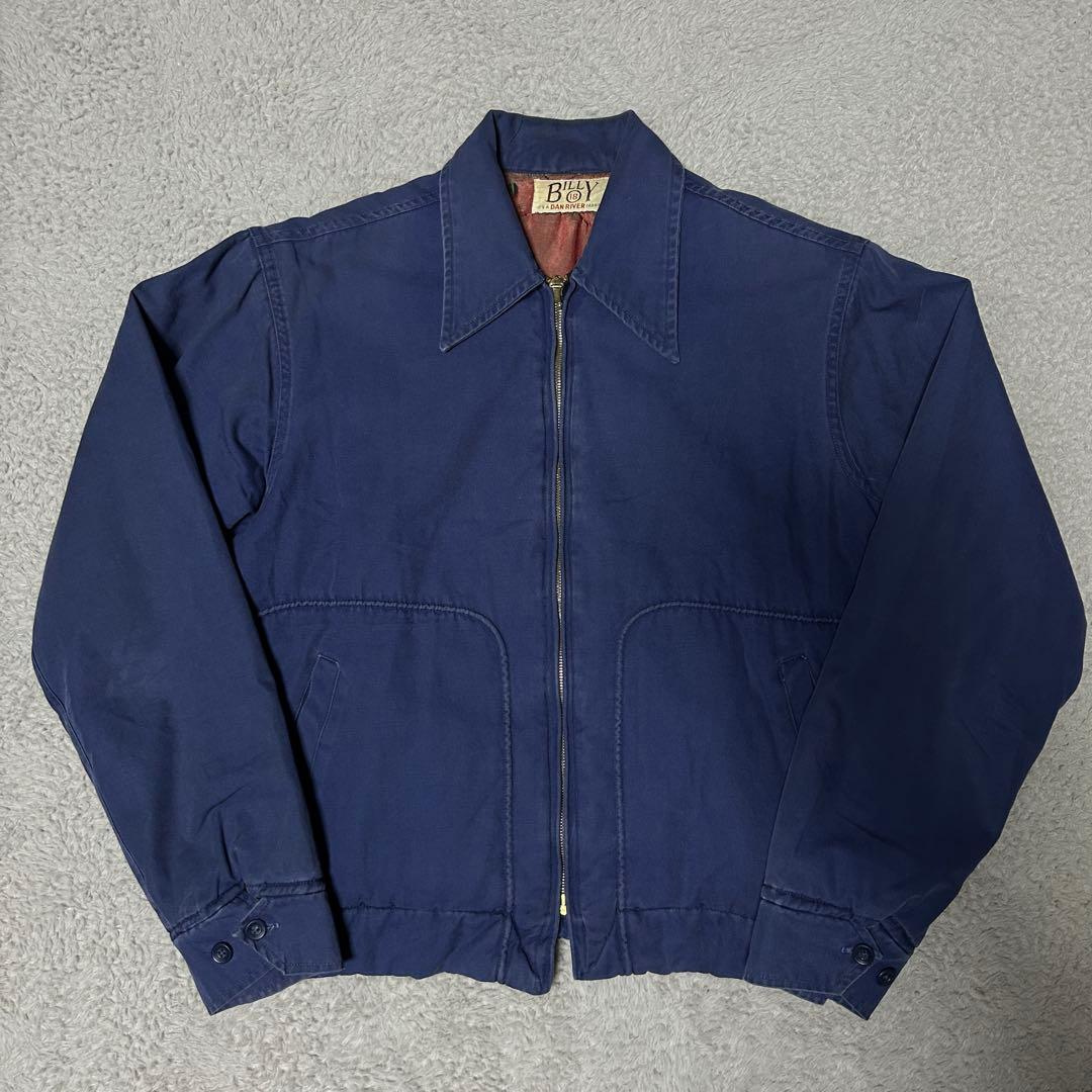40s billy dan  ギャバ ワークジャケット 茄子紺