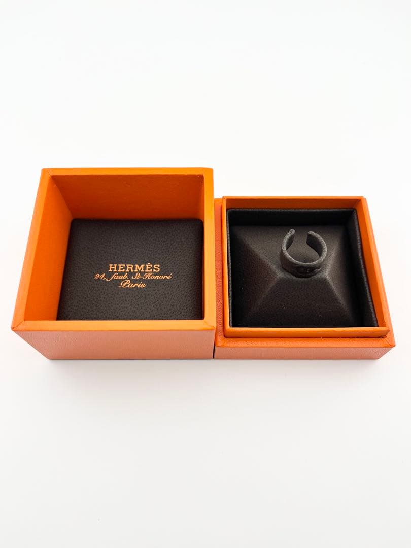 【美品】エルメス シェーヌダンクルGM SV925 リング 13号 箱付