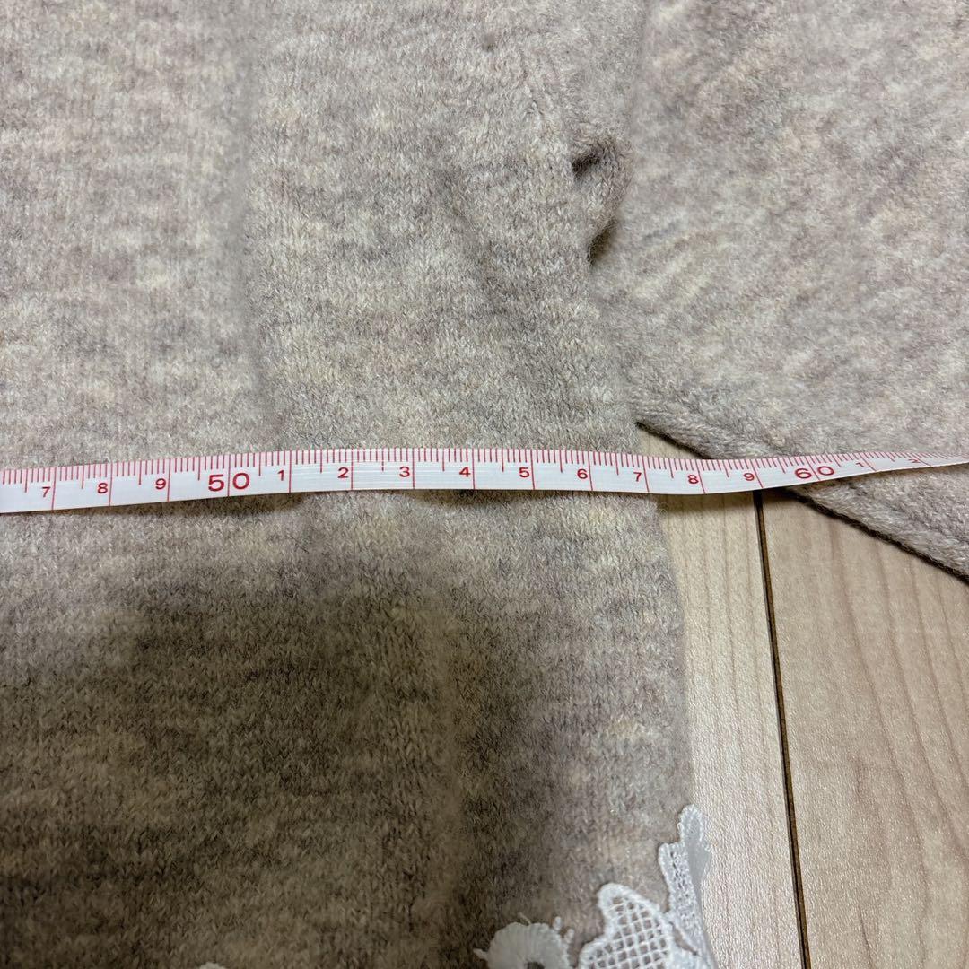 名作！BEARDSLEY 裾レース　フラワー　花　ニット　カットソー