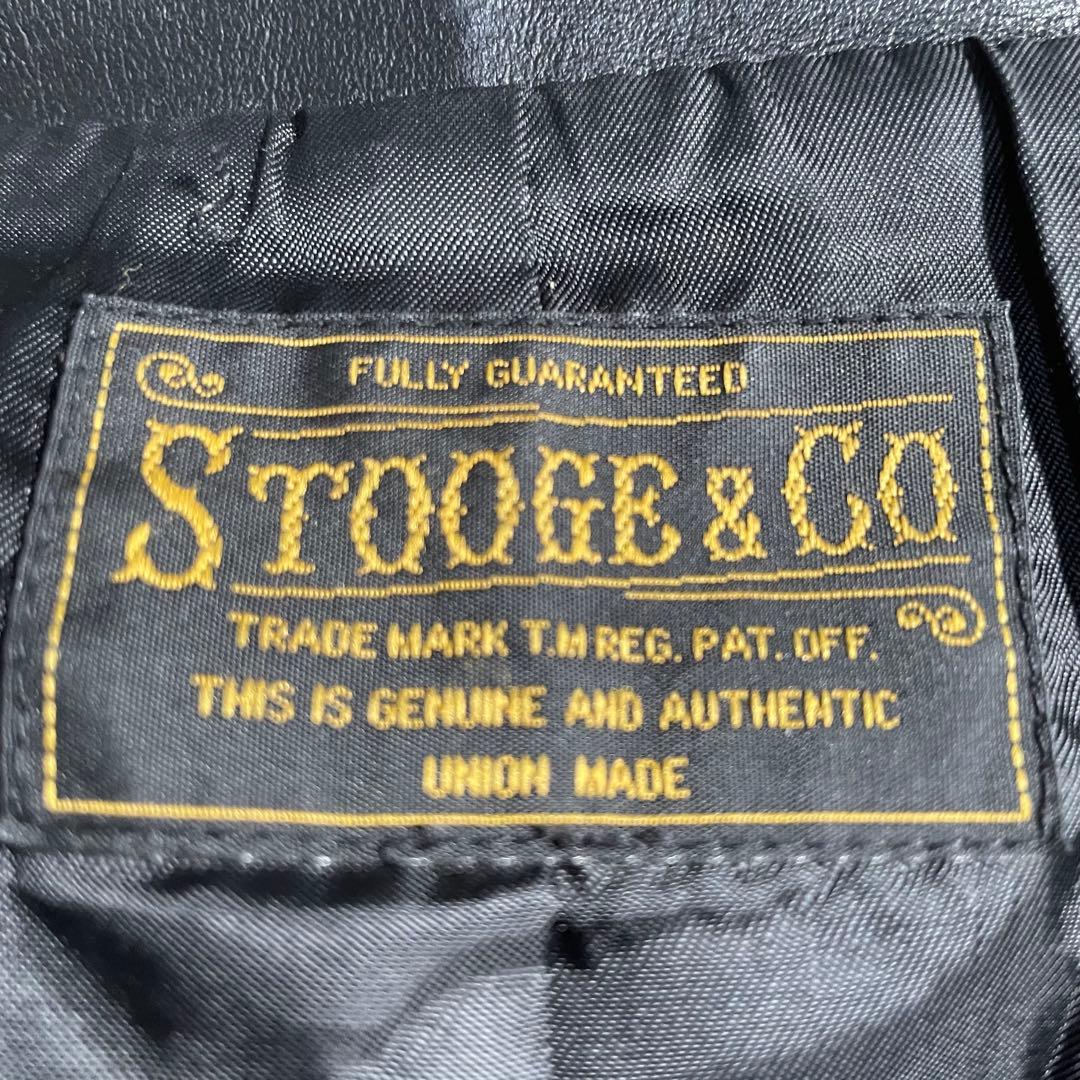 STOOGE&CO レザージャケット ライダース 襟付き 本革
