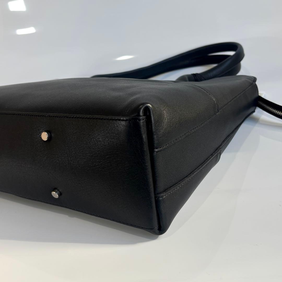 新品未使用 aniary アニアリ レザー トートバッグ A4収納 ブラック