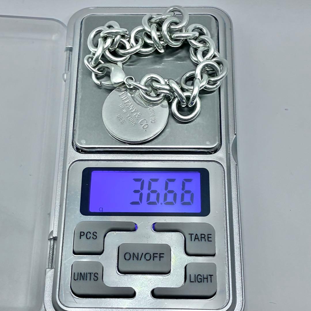 ティファニー リターントゥ ラウンドタグ ブレスレット シルバー 箱、袋付き