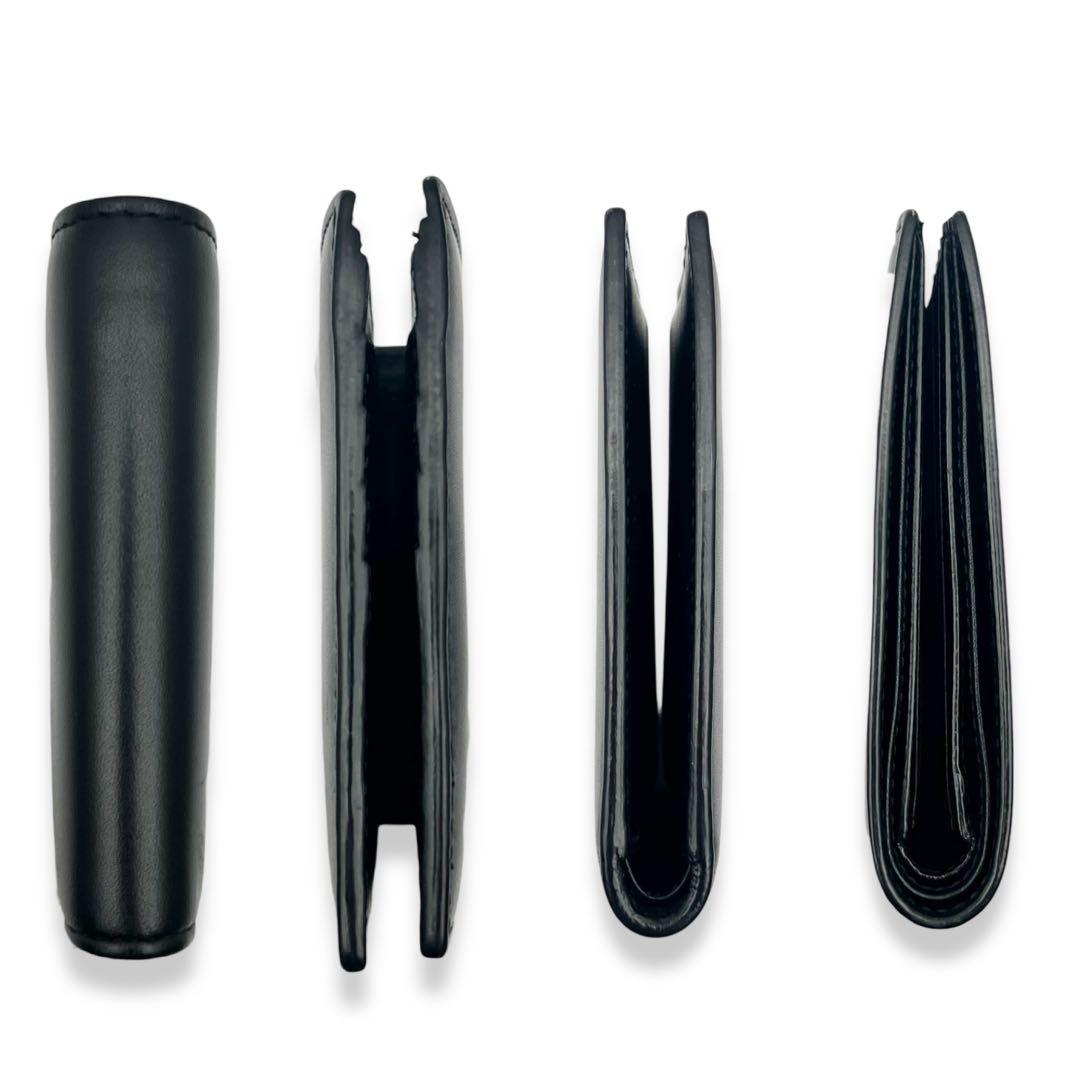 【極美品】サンローラン　レザー　札入れ　二つ折り財布　黒　ブラック　812