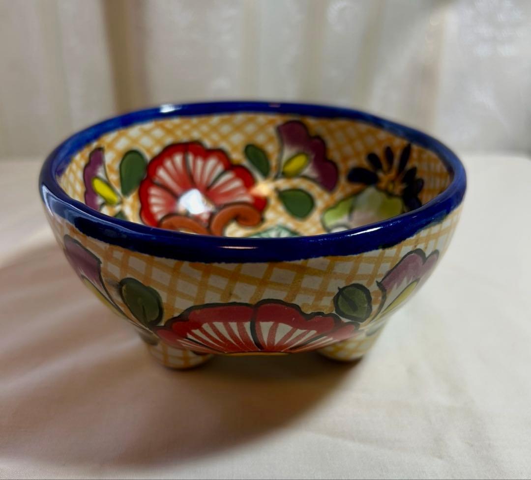 メキシコ　タラベラ焼き　大皿5 ワカモレボウル3ケ　4個セット