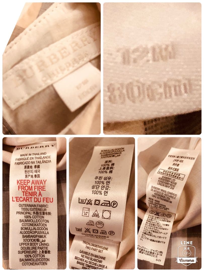 約2.8万美品本物バーバリーBurberry上質コットンチェック柄ワンピース