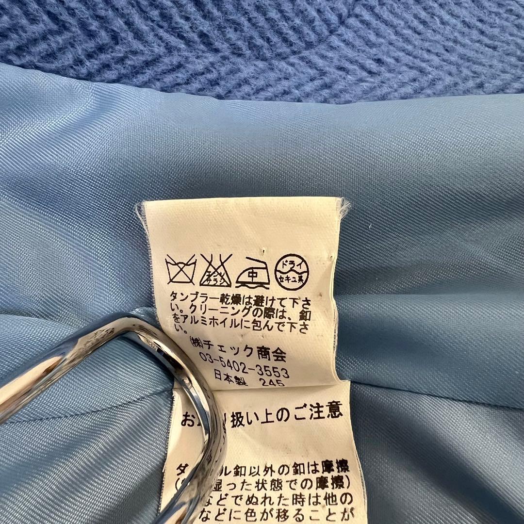 美品♡ヨークランド　ダッフルコート　ヘリンボーン　希少カラー　ブルー