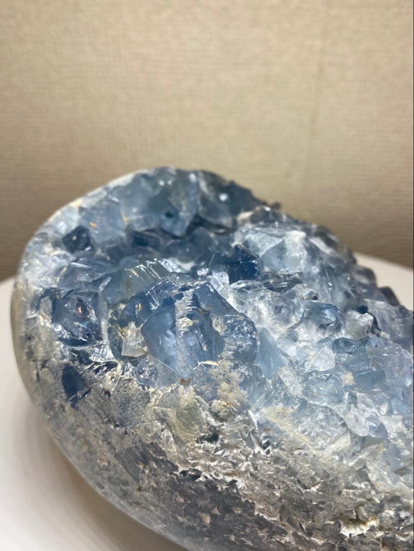 セレスタイト　天然石　原石　天青石　エッグ　2503.6g