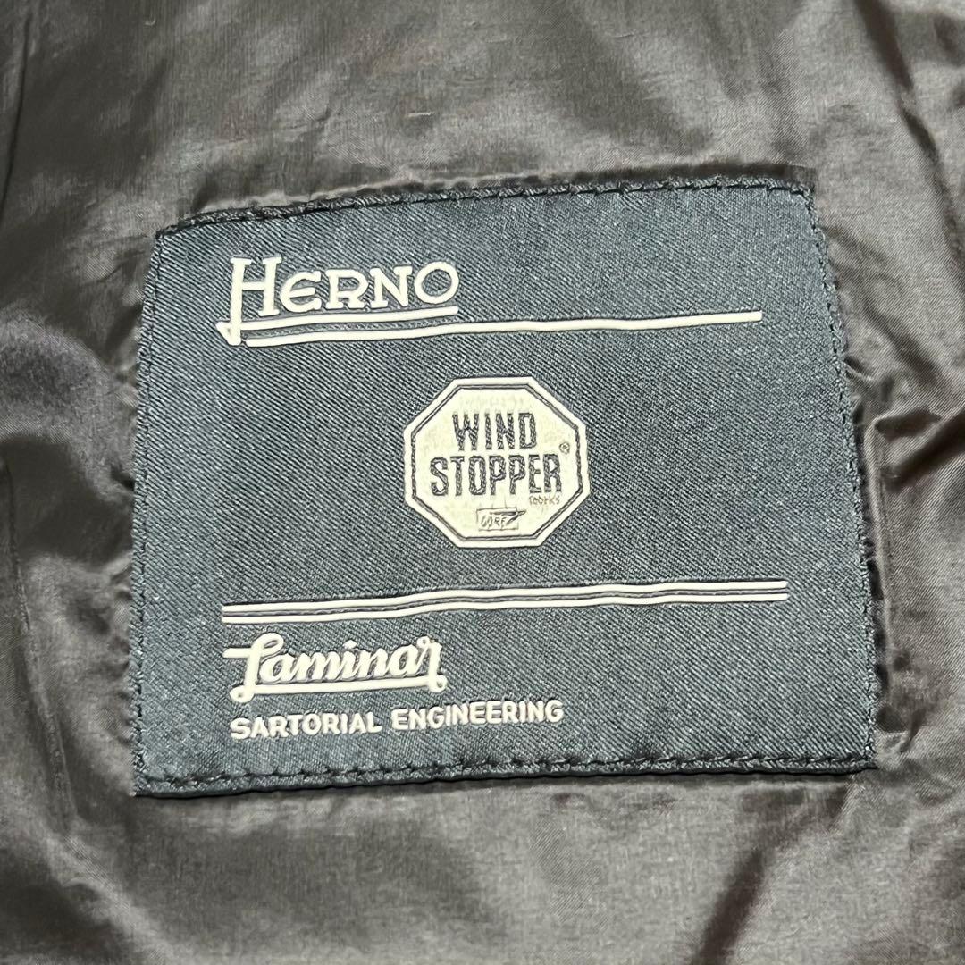 【極美品】 ヘルノ ラミナー ウィンドストッパー ダウンジャケット 42 黒