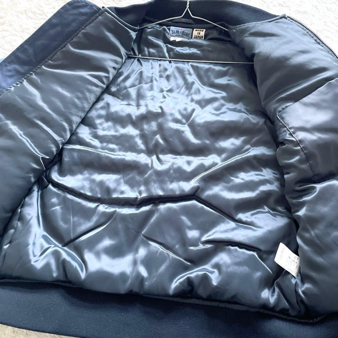 美品　BLUE BLUE インディゴナイロン　フライトジャケット　3 MA1