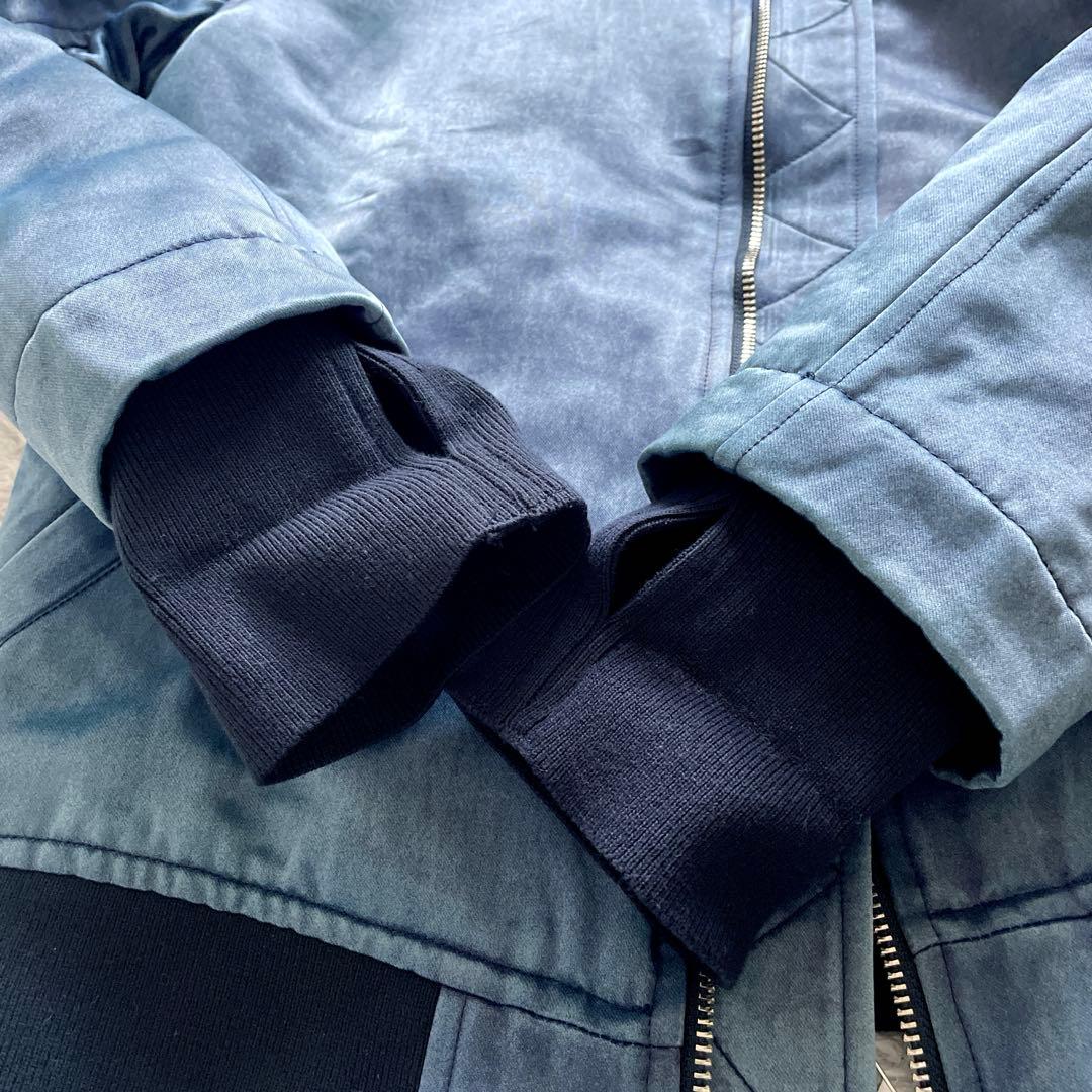 美品　BLUE BLUE インディゴナイロン　フライトジャケット　3 MA1