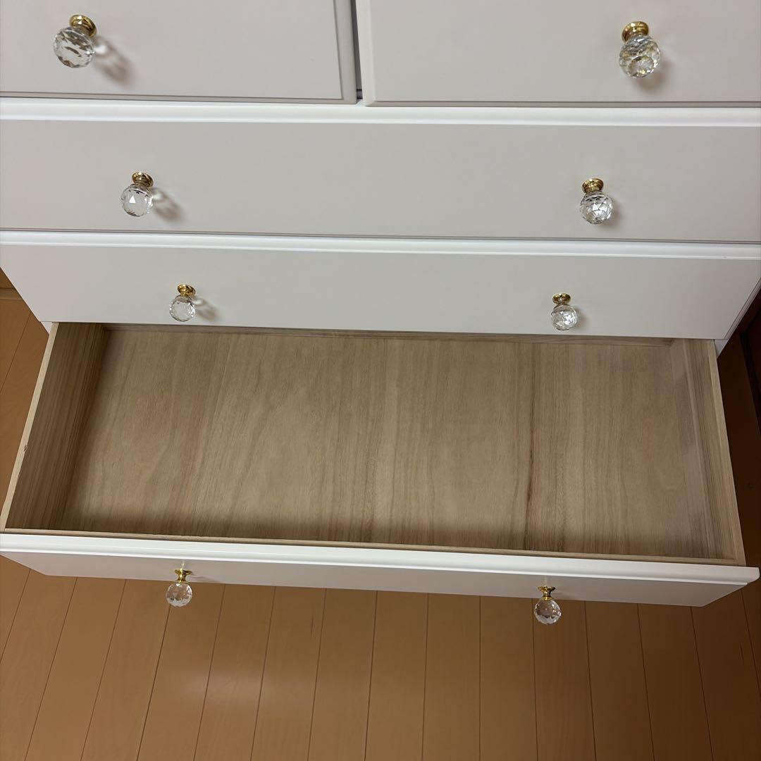 ロマンティックプリンセス ロマプリ 5段 チェスト Deux 姫系家具 白家具