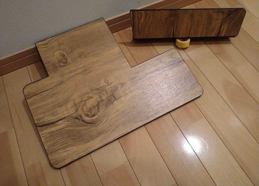 N-VAN専用　ハンドメイドテーブル改＆インパネトレイセット！木目調仕様！