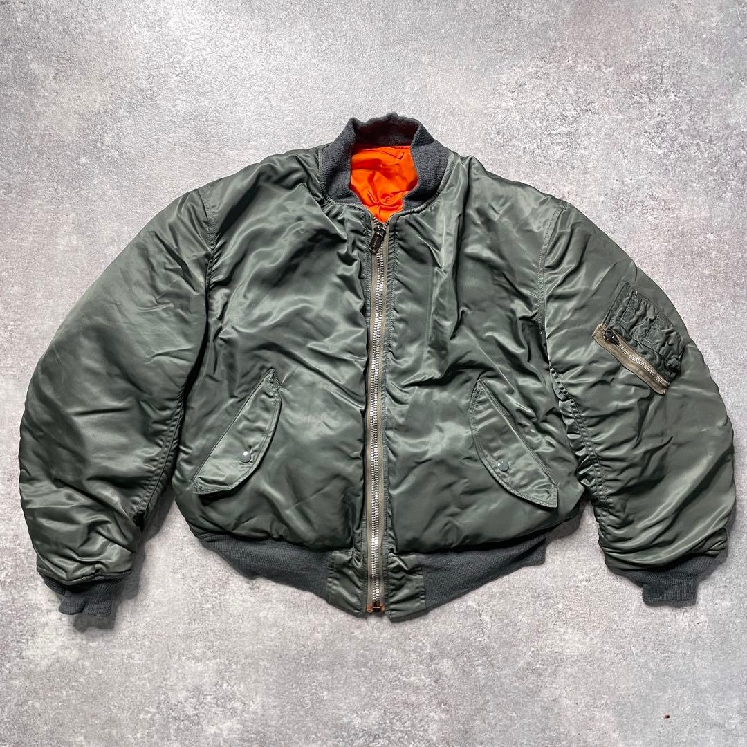 【激渋美品70s アルファ社製米軍実物MA-1 scovill gripper】