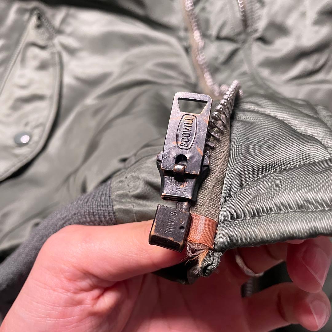 【激渋美品70s アルファ社製米軍実物MA-1 scovill gripper】