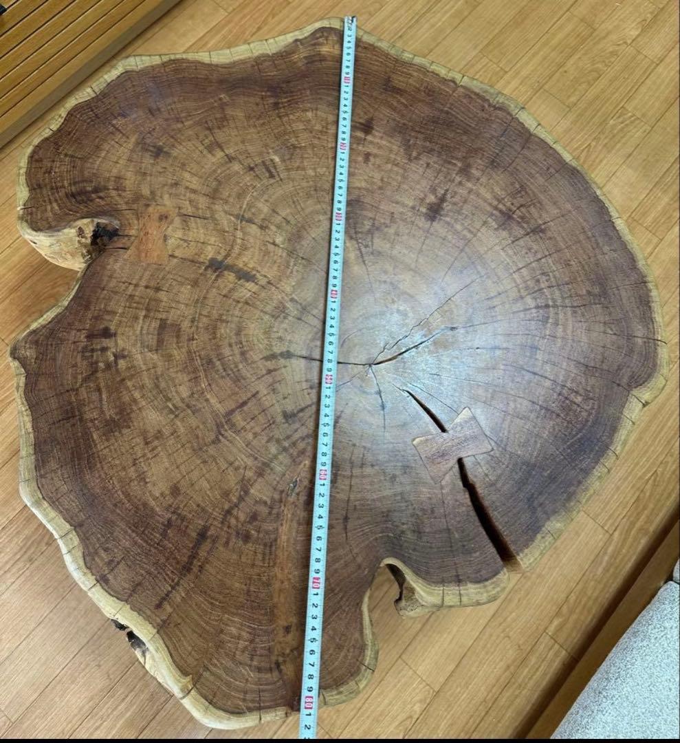 NOCE 80cm アカシア 一枚板 ローテーブル コーヒー カフェ 切株 天然