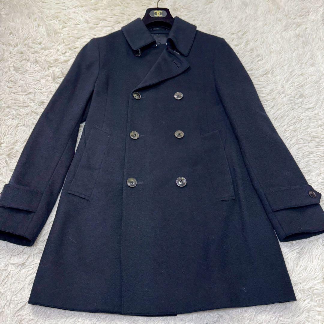 未使用級✨トゥモローランドピルグリム カシミヤ ネイビー ダブルチェスターコート