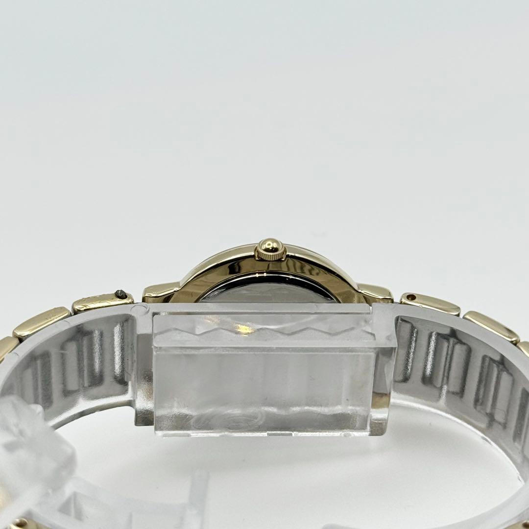 ✨稼働・美品✨サンローラン 腕時計 クォーツ ラウンド コンビ 青文字盤