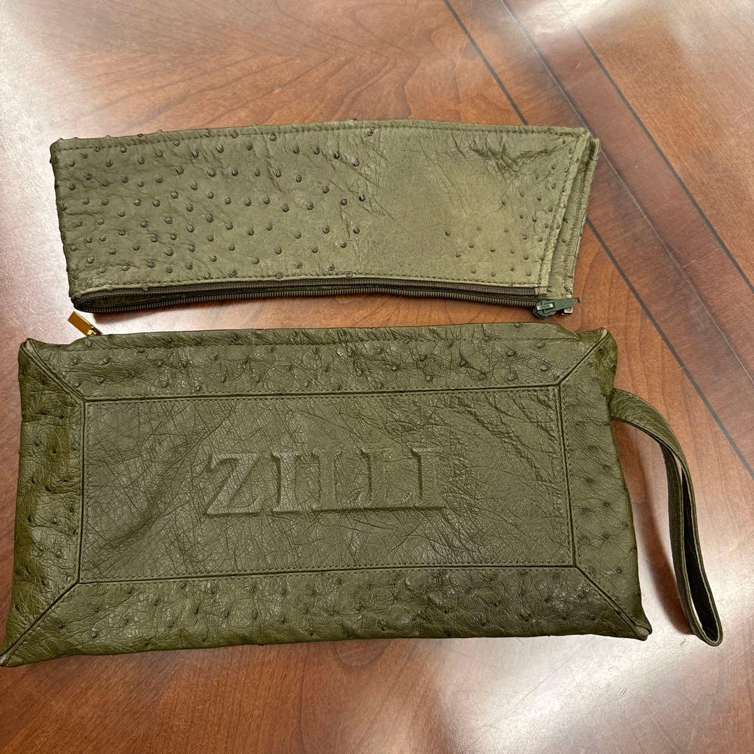 ZILLI ジリー 本オーストリッチレザーブルゾン ミンク襟メンズL