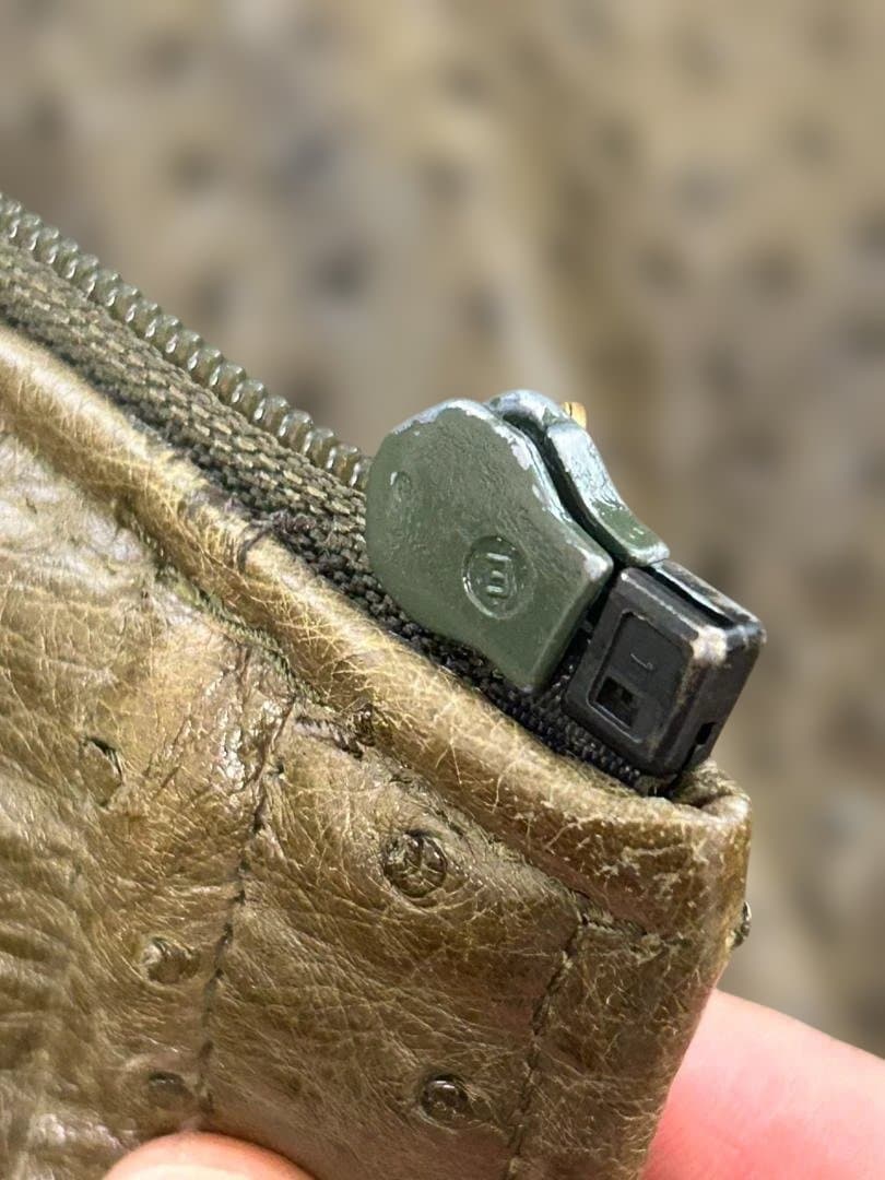 ZILLI ジリー 本オーストリッチレザーブルゾン ミンク襟メンズL