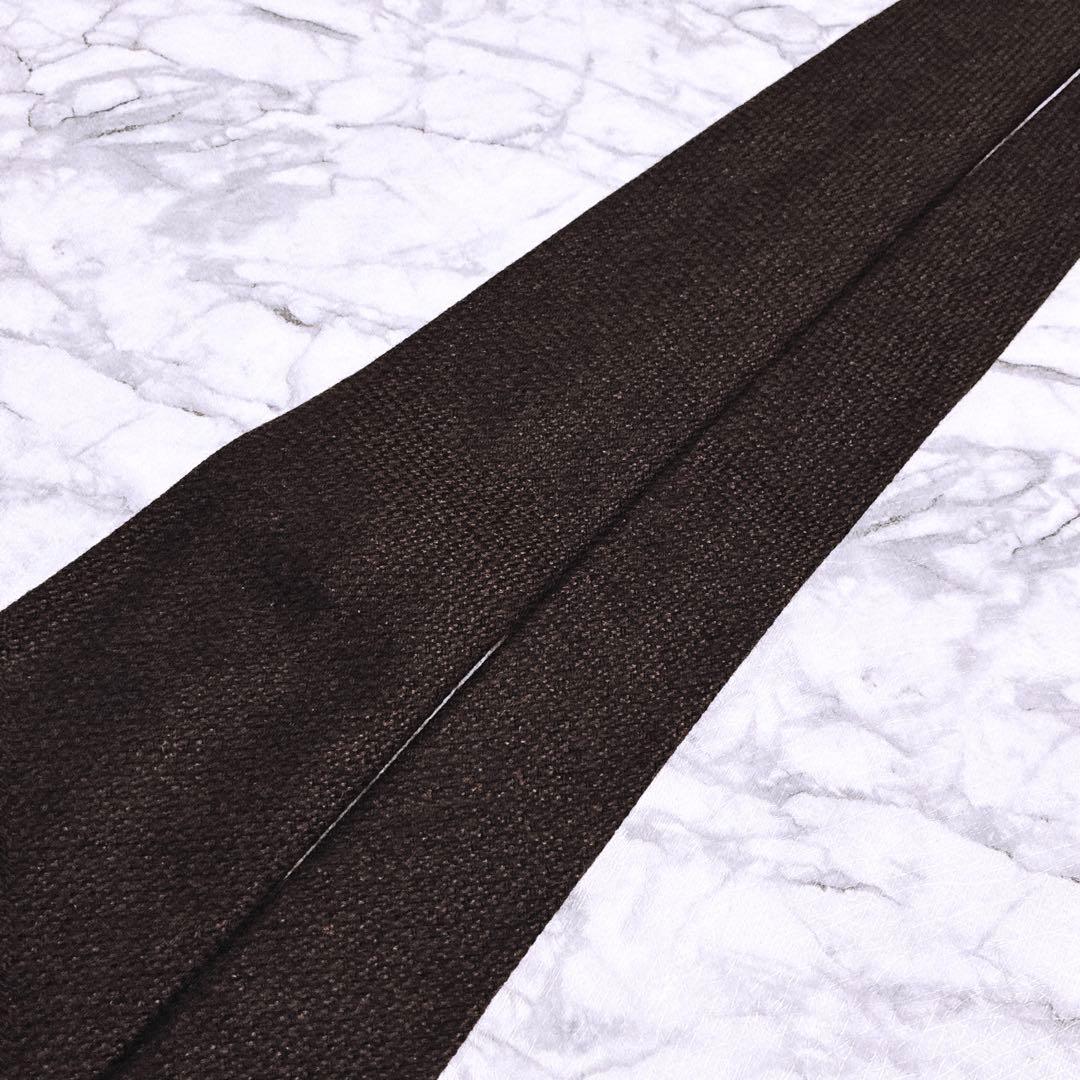 ✨未使用クラス✨キートン　ソリッド　極厚上質ウール素材　ブラウン　大人のネクタイ