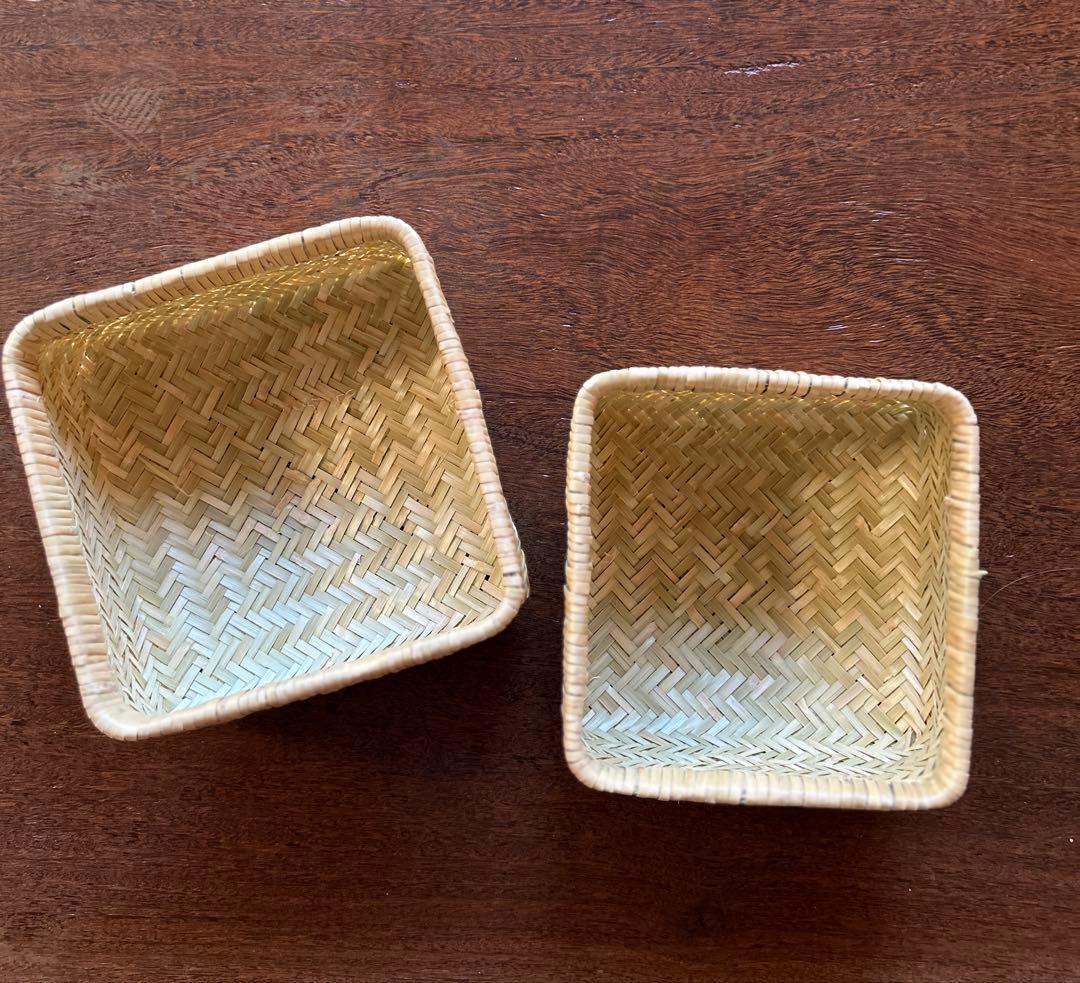 篠竹 サンドイッチかご　弁当かご　小物入れ　新品