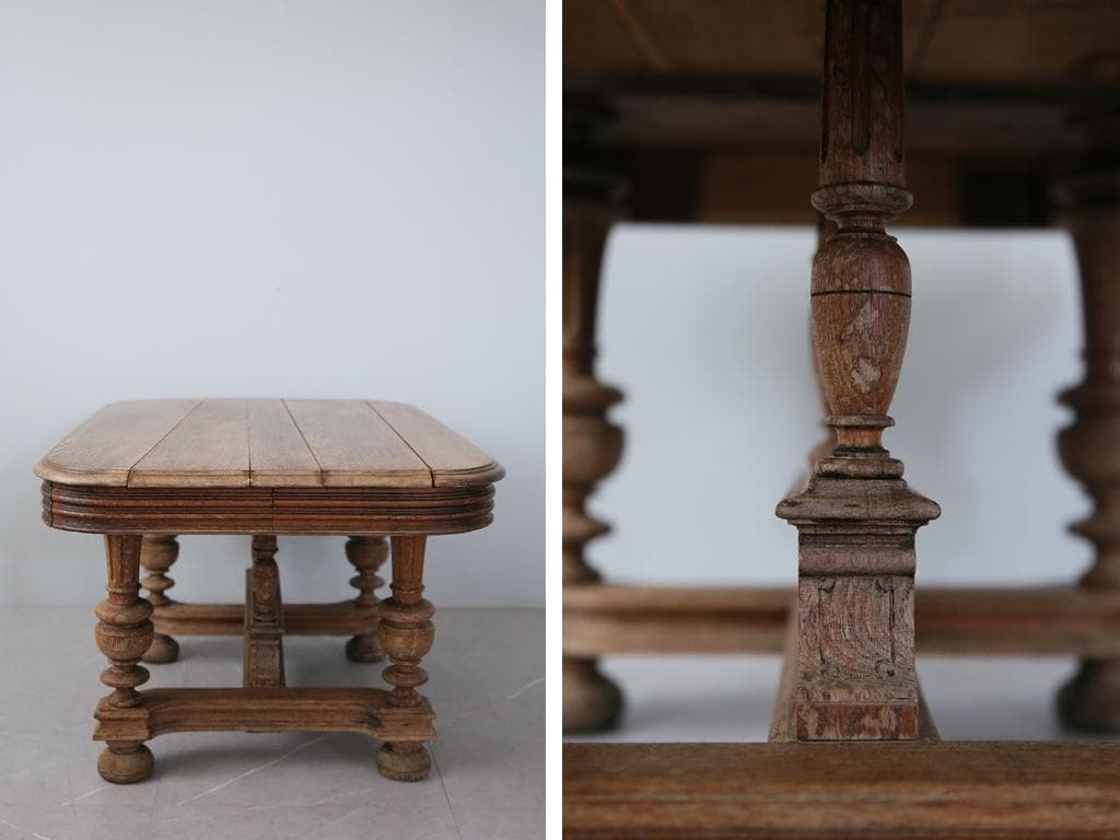 フランスアンティークアンリ2世様式コーヒーテーブル/ローテーブル机(90-98)