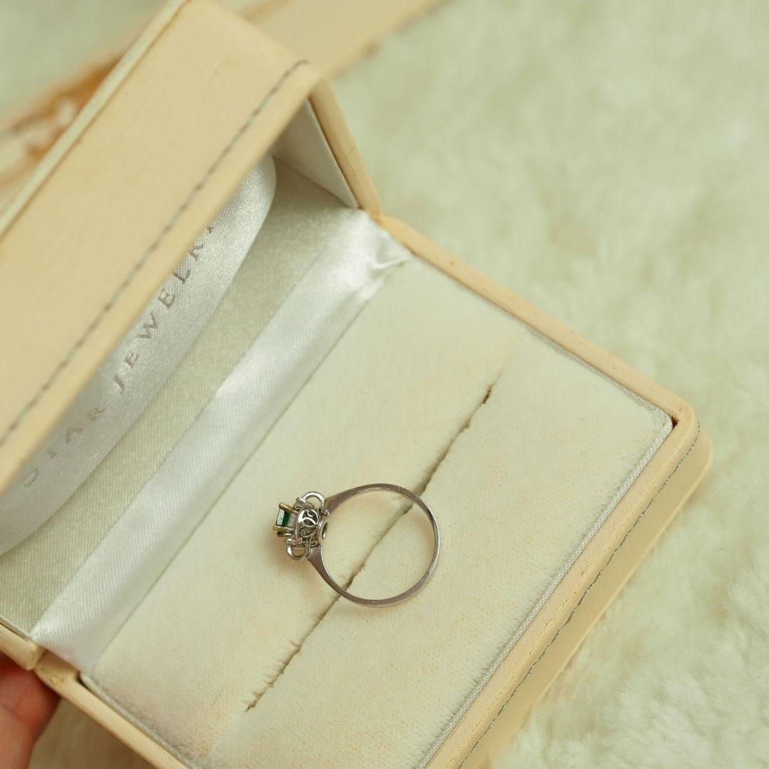 セ*E様 エメラルドリング K18 WG 指輪
