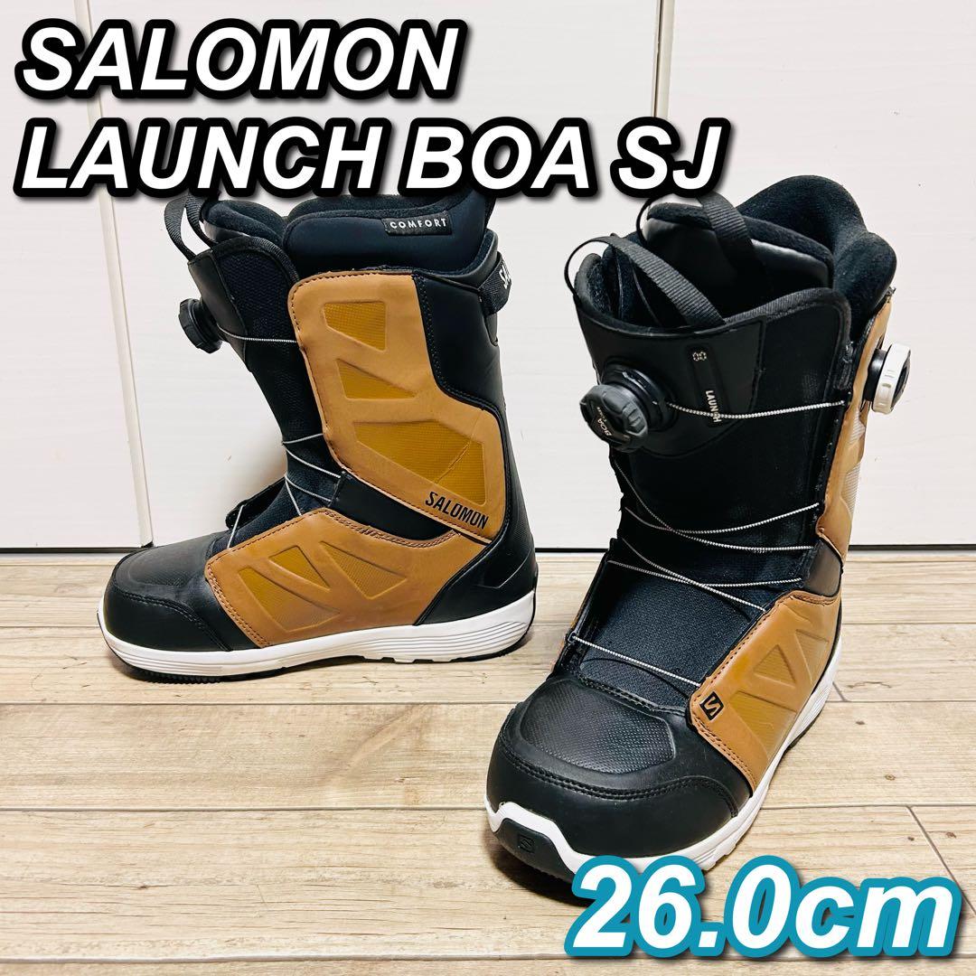 【使用少 良品】26.0cm SALOMON LAUNCH BOA SJ スノボ