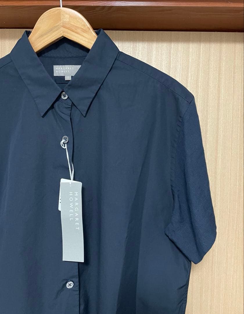 新品タグ付　マーガレットハウエル　コンビネーションシャツ　ボックス　リネン