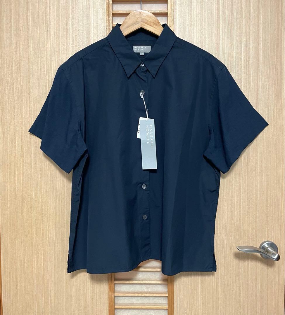 新品タグ付　マーガレットハウエル　コンビネーションシャツ　ボックス　リネン