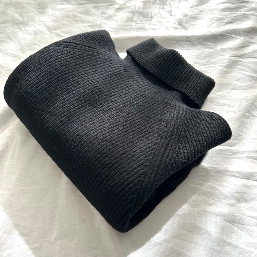 美品♡【Cygne】タートルニット コクーンスリーブ Rene ブラック 黒