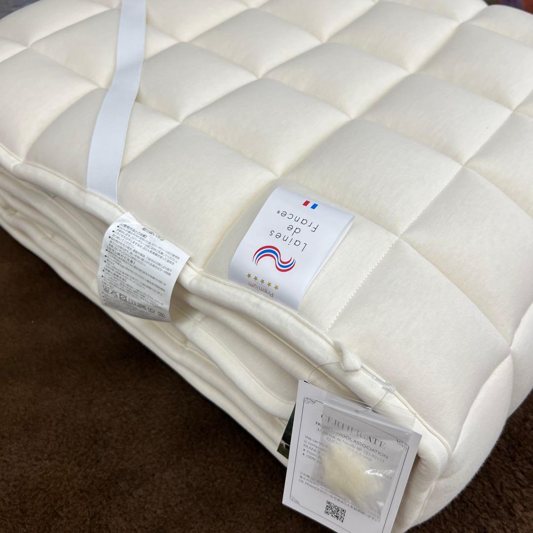 プレミアムウール敷きパッド　100×200 シングル　ウール100% 2.0kg