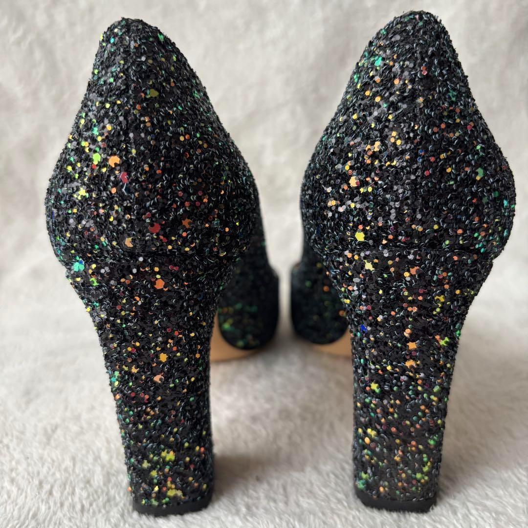 ✨極美品✨ JIMMY CHOO ジミーチュウ グリッター パンプス ブラック