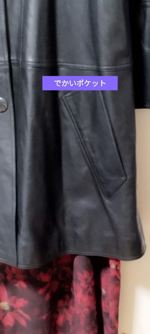 ANNE MARIE BERETTAの高級ラム革コート大きめでゆったり着れます。